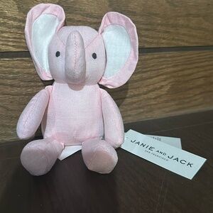 NWT Janie and Jack Pink Baby Elephant Stuffed Animal‎
